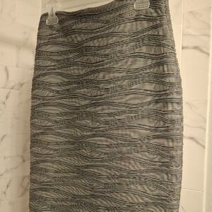 Elegant Gray Textured Skirt